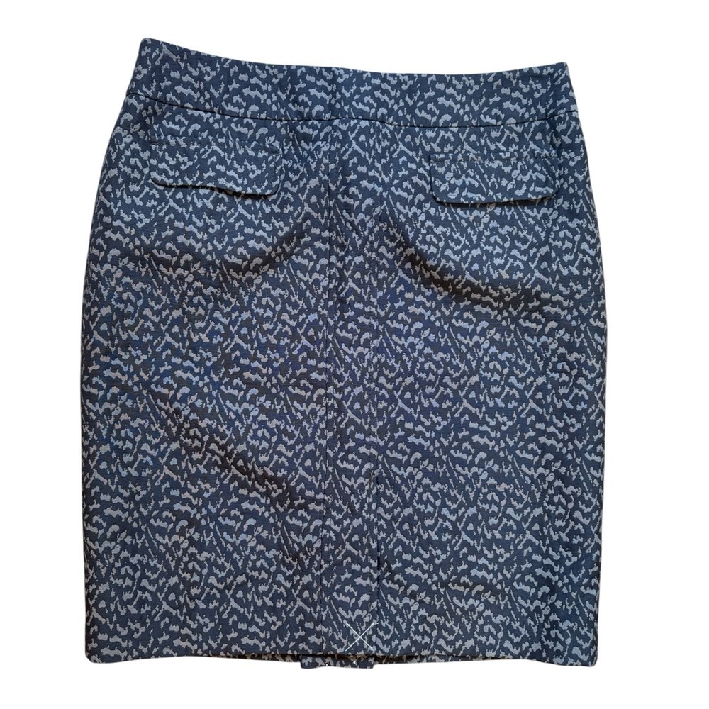 Ann Taylor Skirt Patterned Pencil Skirt Brown Tan Midi Sz 10
